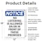 Signmission No Loitering Is Allowed On Or OSHA Notice Sign, Plastic, 12in W x 18in L, 2PK OS-2PACK-NS-P-1218-V-14691 - alternate 2